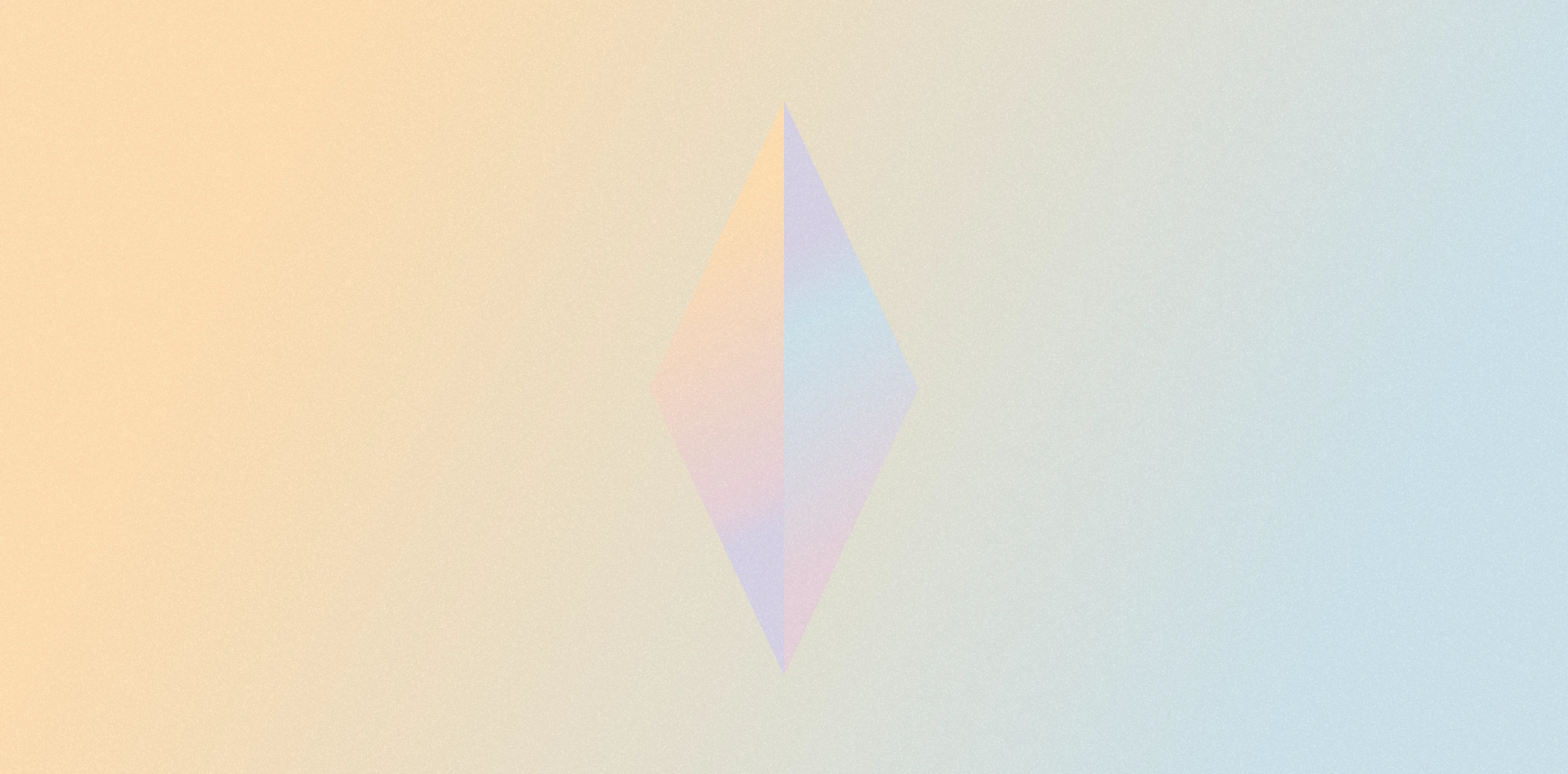 Abstract graphic of a crystal in pastel colors